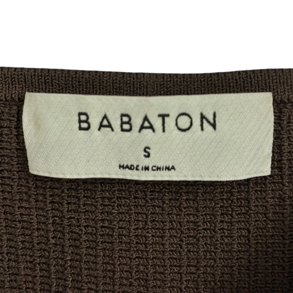 Babaton Aritzia Brown Ribbed Bodycon Sweater Dress Chocolate Midi Mini Size‎ S - Picture 3 of 7